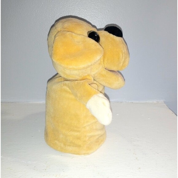 Kellytoy Brown Lab Plush Hand Puppet-Dog-Puppy-Green Glitter Eyes-2016-9" - Picture 7 of 9